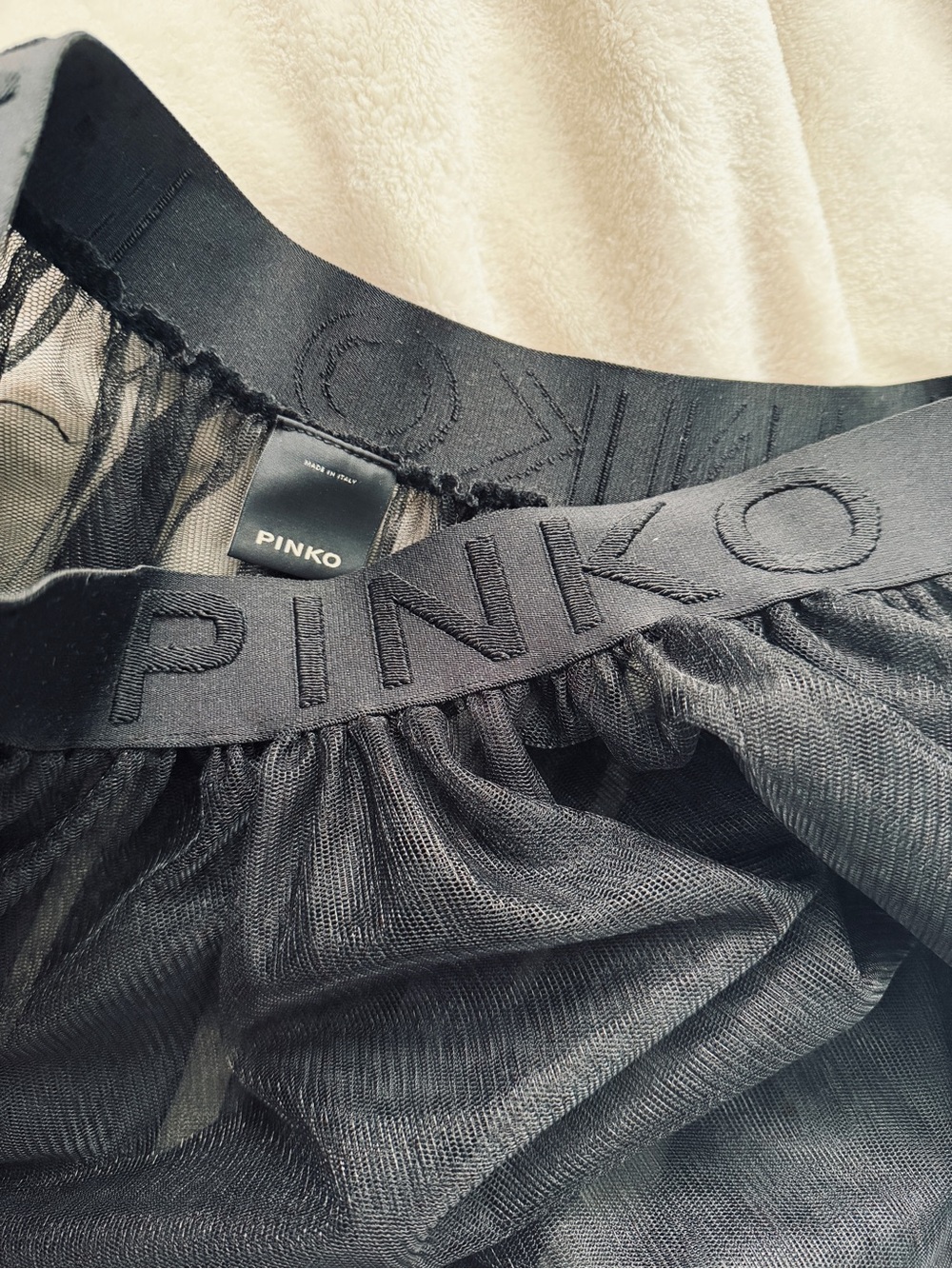 Pinko Black Tulle Circle Skirt